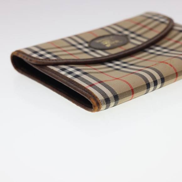 Burberrys Nova Check Pouch Nylon Beige Auth 40209 - Picture 9 of 16